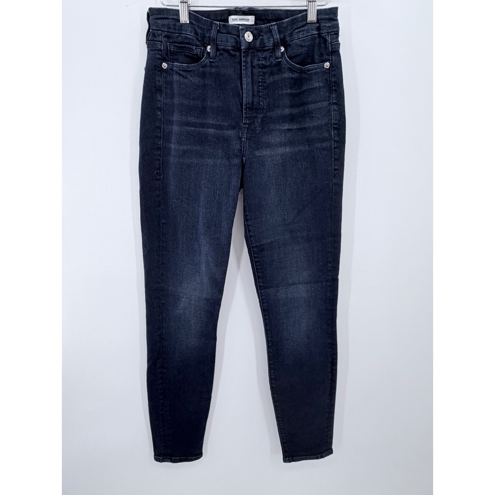 Good American Good Legs Jeans Women 10/30 Dark Blue High Rise Skinny Stretch